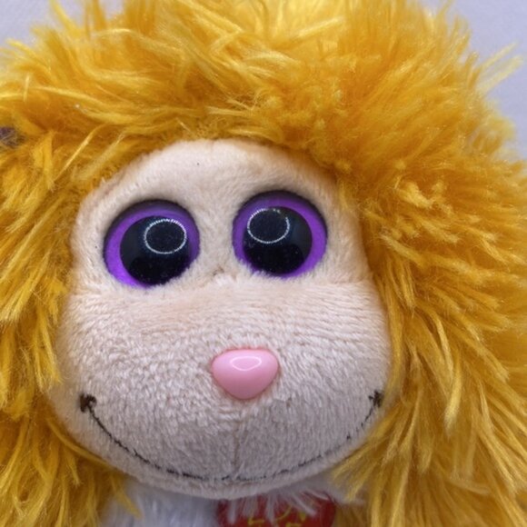 Ty Rufus Monstaz Yellow Orange Purple Shaggy Furry Plush Stuffed Animal 5” - Picture 2 of 9